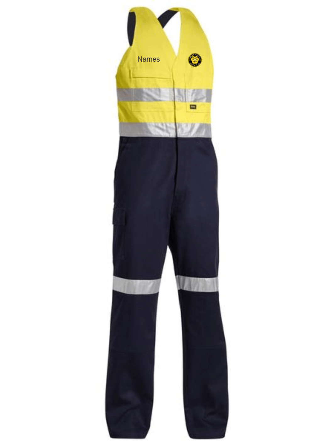 TMS 3m Taped Hi Vis Action Back Overall BAB0359T x 3